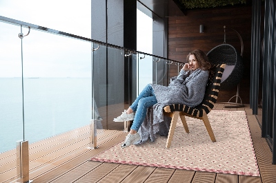 Dywan na taras zewnętrzny Różowy wzór orientalny