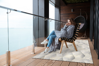 Tarasowy dywan zewnętrzny Kostki 3D