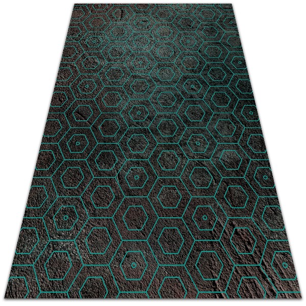 Nowoczesny dywan outdoor Retro sześciokąty