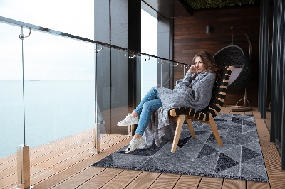 Nowoczesny dywan outdoor Kwadraty i trójkąty