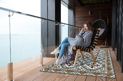 Dywan na taras zewnętrzny Kwiaty geometryczne