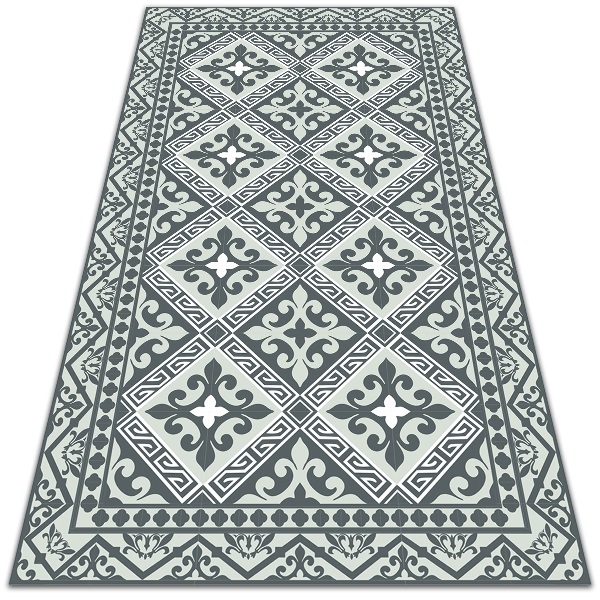 Tarasowy dywan zewnętrzny Kwiaty w geometryczny wzór