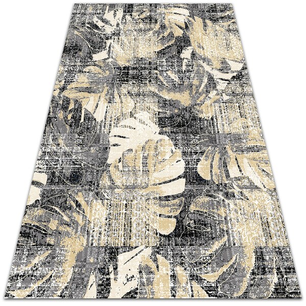 Nowoczesny dywan outdoor Motyw listy Monstera