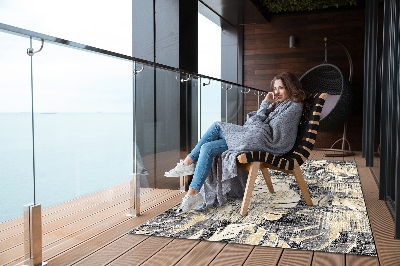 Nowoczesny dywan outdoor Motyw listy Monstera