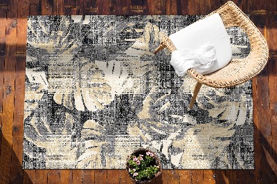 Nowoczesny dywan outdoor Motyw listy Monstera