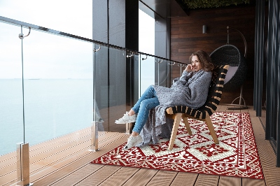 Dywan na taras zewnętrzny Wzór kwiatowy