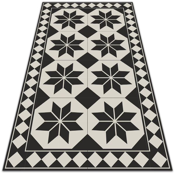 Dywan ogrodowy Czarno-białe gwiazdy