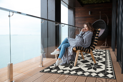 Dywan ogrodowy Czarno-białe gwiazdy