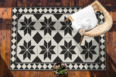 Dywan ogrodowy Czarno-białe gwiazdy