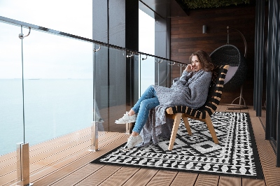 Tarasowy dywan zewnętrzny Wzór retro