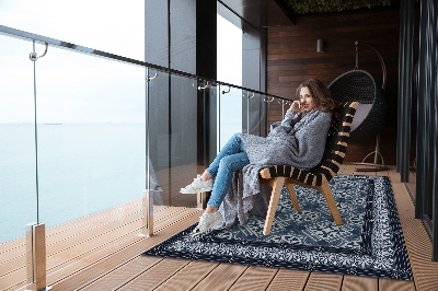 Dywan na taras zewnętrzny Talavera granatowa