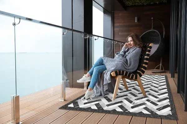 Nowoczesny dywan outdoor Mozaika marmurowa