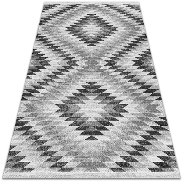 Piękny dywan zewnętrzny Szary geometryczny wzór