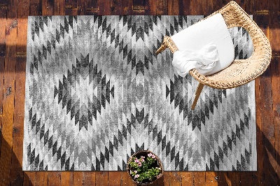 Piękny dywan zewnętrzny Szary geometryczny wzór