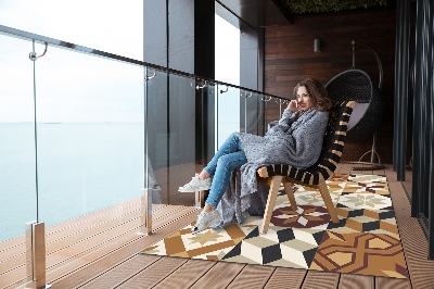 Nowoczesny dywan outdoor Mieszanka wzorów