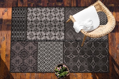 Nowoczesny dywan outdoor Połączenie różnych wzorów