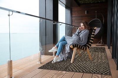 Nowoczesny dywan outdoor Wzór aztecki