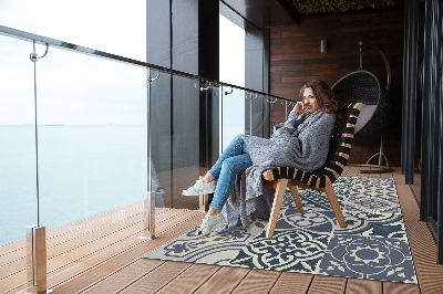 Tarasowy dywan zewnętrzny Wzory retro