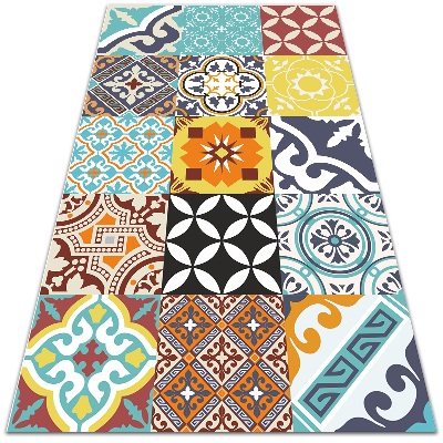 Nowoczesny dywan tarasowy Mix kolorowych wzorów