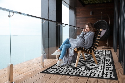 Dywan na taras zewnętrzny Czarne romby