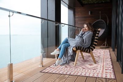 Dywan na taras zewnętrzny Jasnoróżowe diamenty