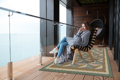 Dywan na taras zewnętrzny Trójkąty 3D