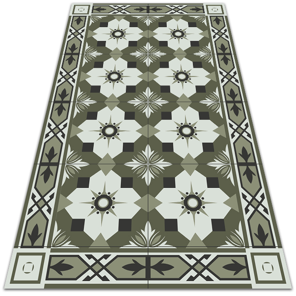 Piękny dywan ogrodowy Kafelkowy geometryczny wzór