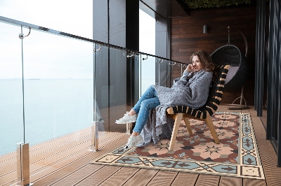 Tarasowy dywan zewnętrzny Płytki geometryczne