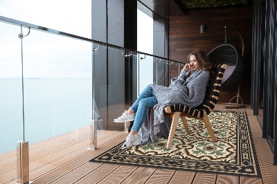 Nowoczesny dywan outdoor Wzory owalne