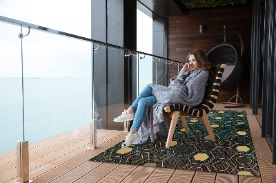 Dywan na taras zewnętrzny Wzór sześciokątny