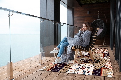 Dywan na taras zewnętrzny Chaotyczna mozaika