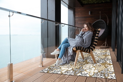 Nowoczesny dywan outdoor Abstrakcja kwiatowa