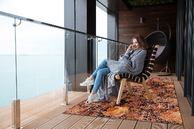 Nowoczesny dywan outdoor Kwiaty vintage