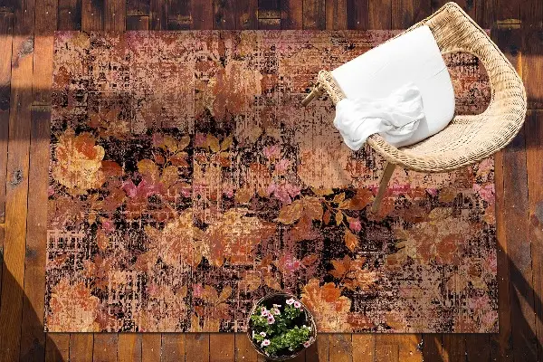 Nowoczesny dywan outdoor Kwiaty vintage