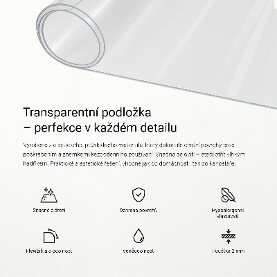 Mata przezroczysta na biurko