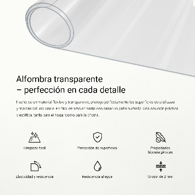 Mata przezroczysta na biurko