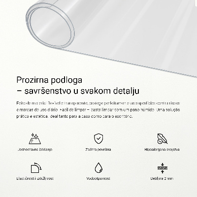 Miękkie szkło na biurko