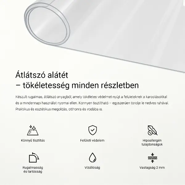 Mata przezroczysta na biurko