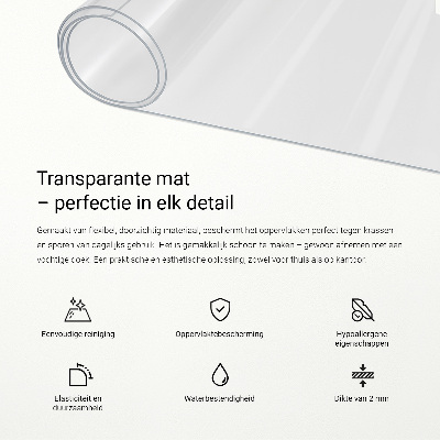 Mata przezroczysta na biurko