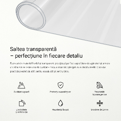 Mata przezroczysta na biurko