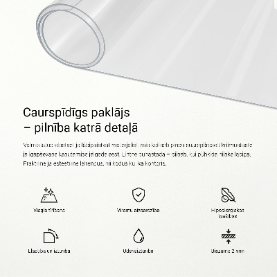 Mata przezroczysta na biurko