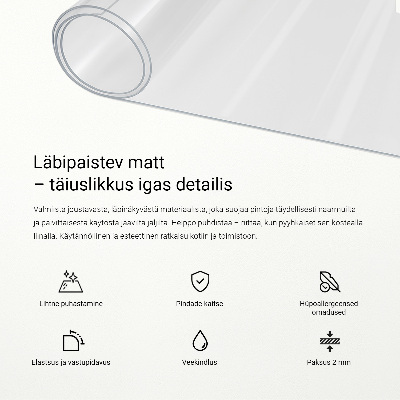 Mata przezroczysta na biurko