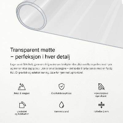 Mata przezroczysta na biurko