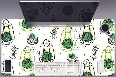 Podkład ochronny na biurko Kaktusy w bryłach