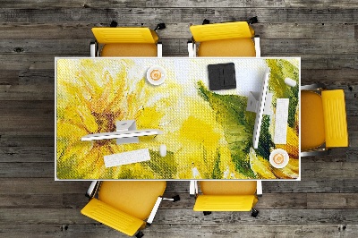 Duża podkładka na biurko dla dzieci Słoneczniki
