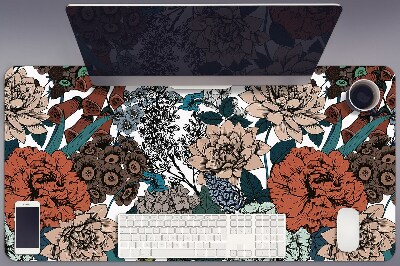 Duża podkładka na biurko Kwiaty retro