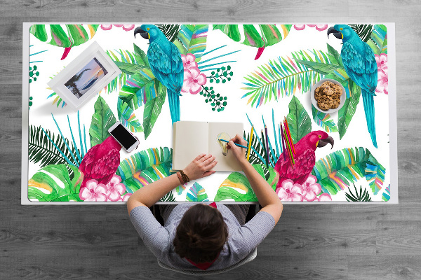 Duża podkładka na biurko Papugi mural