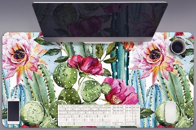 Podkładka na całe biurko Kwiaty kaktusa