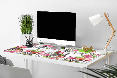 Mata na biurko Kwiaty akwarele