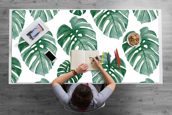 Mata na biurko Monstera liście